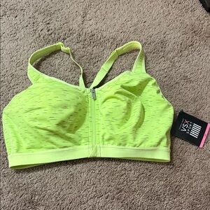 Knockout by VSX Neon Yellow Front close Sports Bra